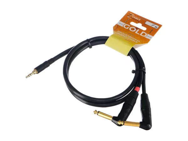 Кабель 3,5-2хJack, угловой, 1м, ZZcable, G53-3,5-2JR-0100-0  рис.2 