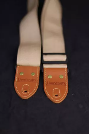 Ремень для гитары, полиэстер, бежевый, LionStraps, LS.P.C.004
