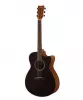 Гитара акустическая, с вырезом, черная, Yamaha, FS400C-SMB