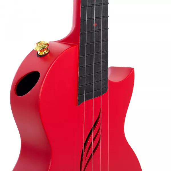 Carbon Fibre Укулеле концертный, с чехлом, красный, углеволокно, Cascha, HH-2280  рис.2 