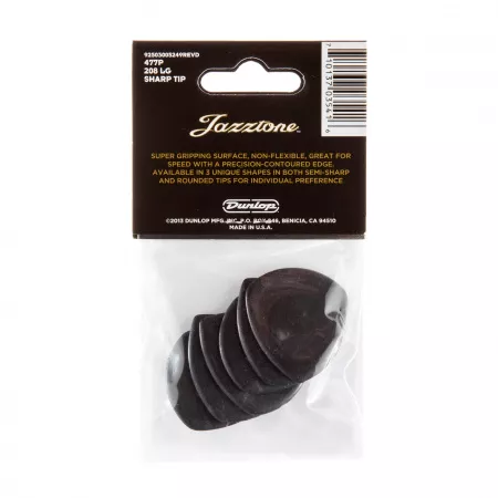 JD Jazztones Медиаторы, 6шт, большой острый кончик, Dunlop, 477P208
