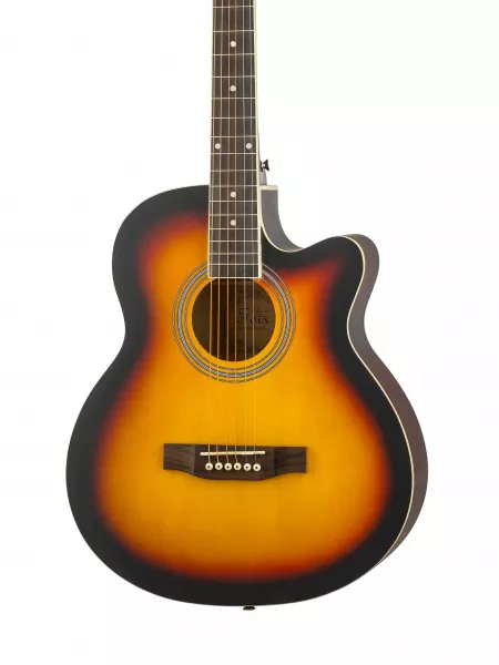 Акустическая гитара, санберст, с вырезом, Foix, FFG-1040SB  рис.2 