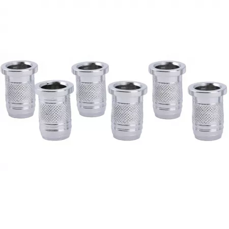 Втулка для крепления струн сквозь корпус, хром, 6шт, Musiclily, MX2213CR-6