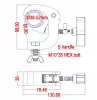 Струбцина крепежная, 38-52мм, М10, LFocus, 668P130-SM10D