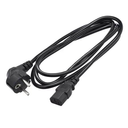Кабель питания евровилка CEE 7/7-C13 (f) 1.2м ПВХ, 0.75мм, черный, GoPower, 00-00024055