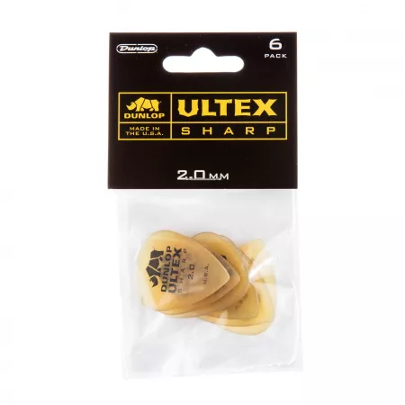 Ultex Sharp Медиаторы 6шт, толщина 2,00мм, Dunlop, 433P2.00