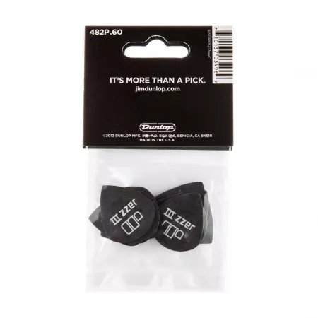 Tortex Pitch Black Jazz III Медиаторы 12шт, толщина 0,60мм, Dunlop, 482P.60