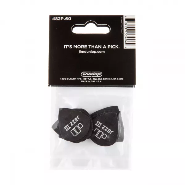 Tortex Pitch Black Jazz III Медиаторы 12шт, толщина 0,60мм, Dunlop, 482P.60  рис.2 