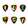 Bob Marley Rasta Медиаторы 6шт, толстые, в коробочке, Dunlop, BOB-PT02H