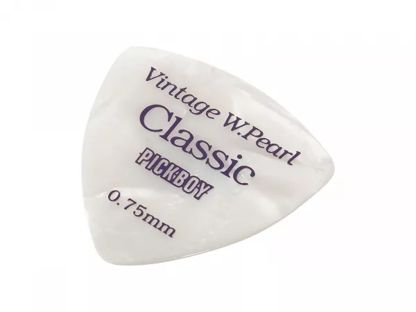 Celluloid Vintage Classic White Pearl Медиаторы 50шт, толщина 0.75мм, Pickboy, GP-24/075  рис.2 