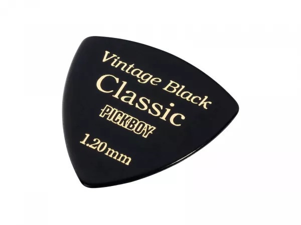 Celluloid Vintage Classic Black Медиаторы 50шт, толщина 1.20мм, Pickboy, GP-04BL/120  рис.2 