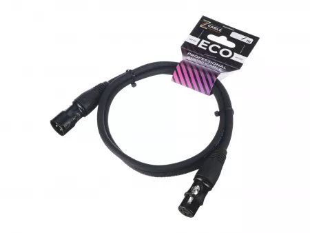 Кабель микрофонный 1м, ZZcable, E4-XLR-M-F-0100-0