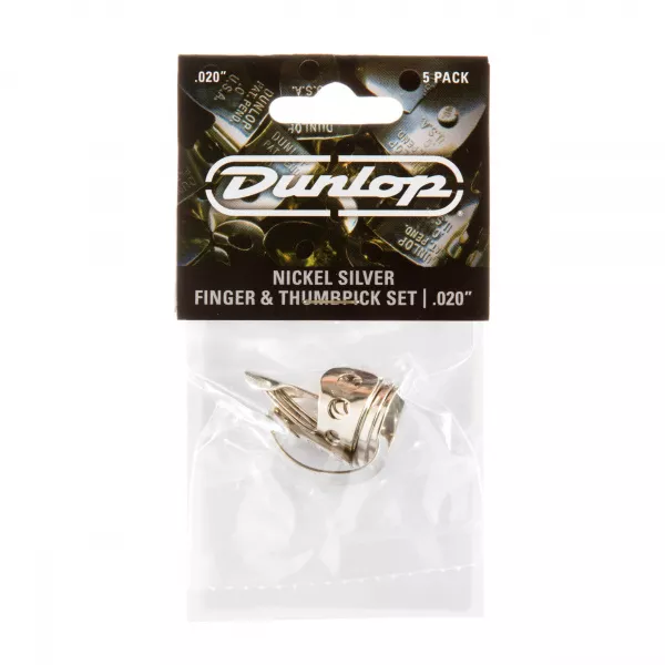 Nickel Silver Медиаторы на палец 5шт, нейзильбер, толщина .020, Dunlop, 33P.020  рис.2 