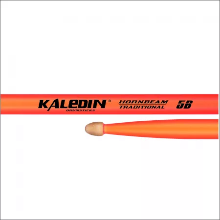 5B Барабанные палочки, граб, флуоресцентные оранжевые, Kaledin Drumsticks, 7KLHBOR5B