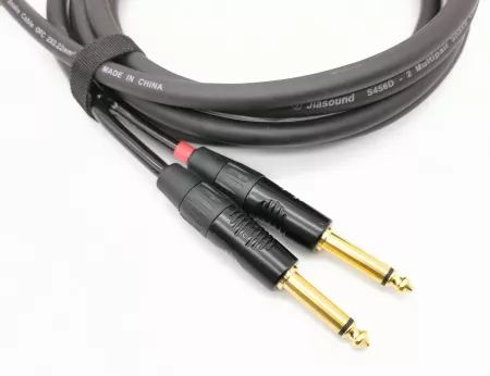 Кабель аудио 3.5-2х6.3мм, 9м, ZZcable, E52-3,5-2J-0900-0