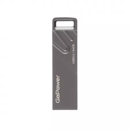 Titan Флеш-накопитель 64GB USB3.0, металл, черный графит, GoPower, 00-00025967