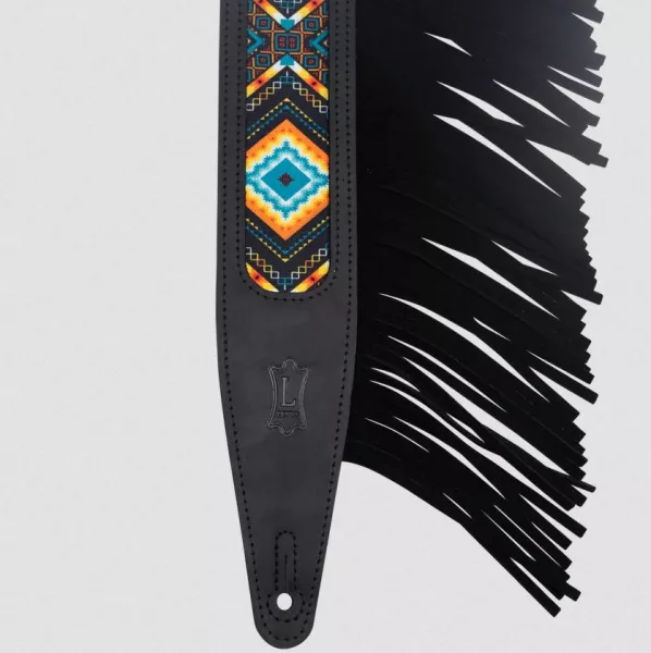 Crazy Horse Outlaw Series Ремень для гитары, кожаный, черный, Levy's, MG317BOI-BLK  рис.2 