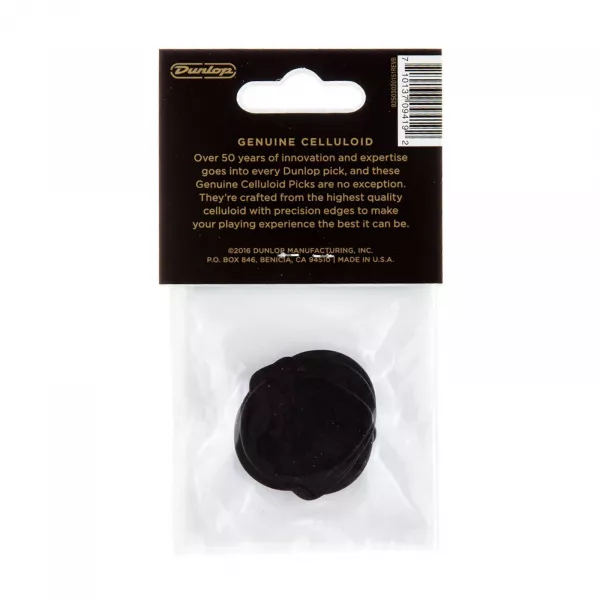 Black Teardrop Медиаторы, 12шт, капля, тонкие, Dunlop, 485P03TH  рис.2 