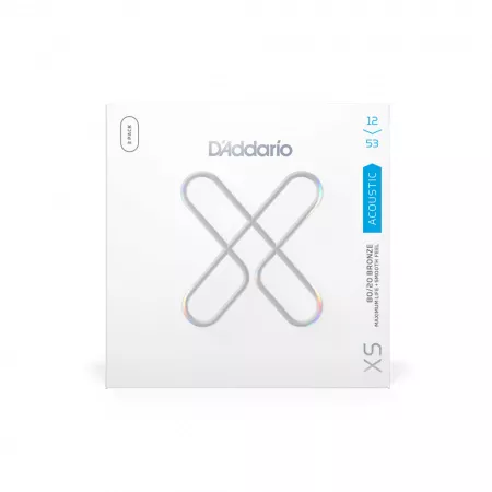XS Струны для акустической гитары, бронза 80/20, 12-53, 3 комплекта, D'Addario, XSABR1253-3P