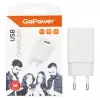 Сетевое зарядное устройство GP1U 1USB 2.4A 12W, белый, GoPower, 00-00018569