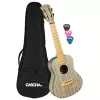 Bamboo Series Graphite Укулеле концертный, с чехлом, графит, Cascha, HH-2316