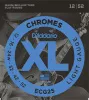 ECG25 Chromes Flat Wound Комплект струн для электрогитары, Light, 12-52, D'Addario