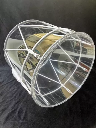Барабан кавказский 13,5", плексиглас, прозрачный, с чехлом, MEZZO, MZ-B34plexK