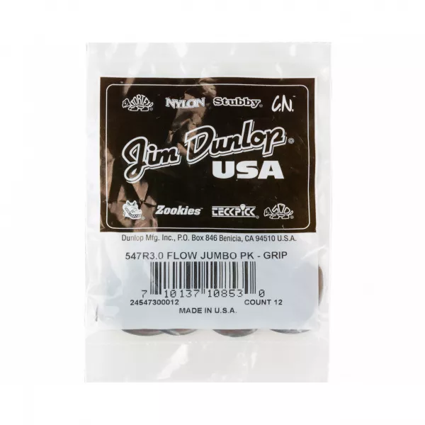 Flow Jumbo Медиаторы 12шт, толщина 3.0мм, Dunlop, 547R3.0  рис.2 