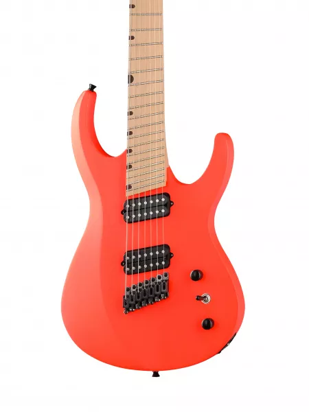 Электрогитара 7-струнная мультимензурная, красная, Inspector, Phoenix-7-multiscale-red  рис.2 