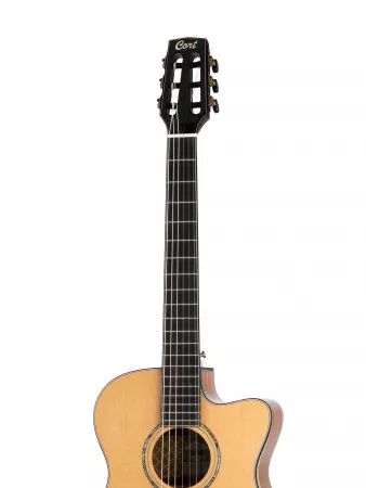 Классическая гитара со звукоснимателем, с вырезом, с чехлом, Cort, Gold-OC8-NYLON-WCASE-NAT