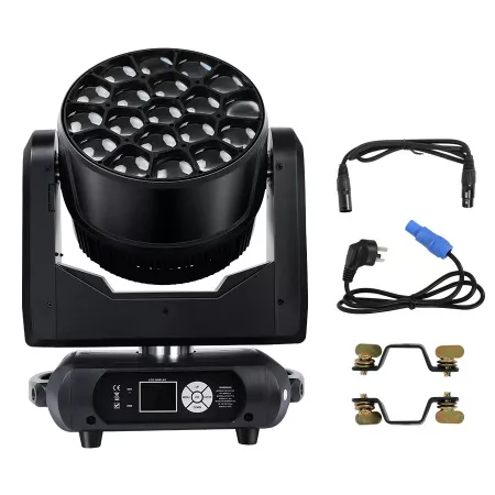 Вращающаяся голова Wash, Bee Eye, RGBW, LED 19х15Вт, LFocus, MH-4Y