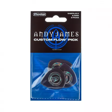 Andy James Flow Jumbo Медиаторы 3шт, толщина 2.0мм, Dunlop, 546PAJ2.0