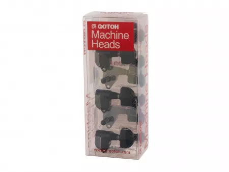 Колки для гитары 3+3, черные, Gotoh, SG301-20-B-L3+R3