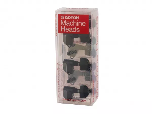 Колки для гитары 3+3, черные, Gotoh, SG301-20-B-L3+R3  рис.2 