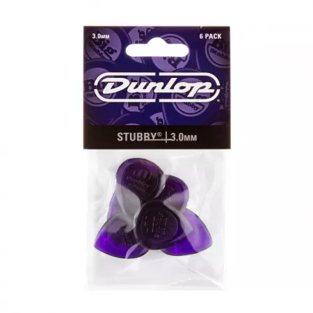 Stubby Jazz Медиаторы 6шт, толщина 3,0мм, Dunlop, 474P3.0