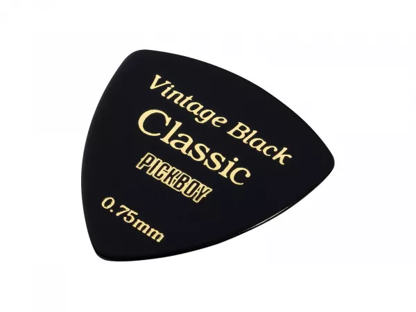 Celluloid Vintage Classic Black Медиаторы 50шт, толщина 0.75мм, Pickboy, GP-04BL/075  рис.2 