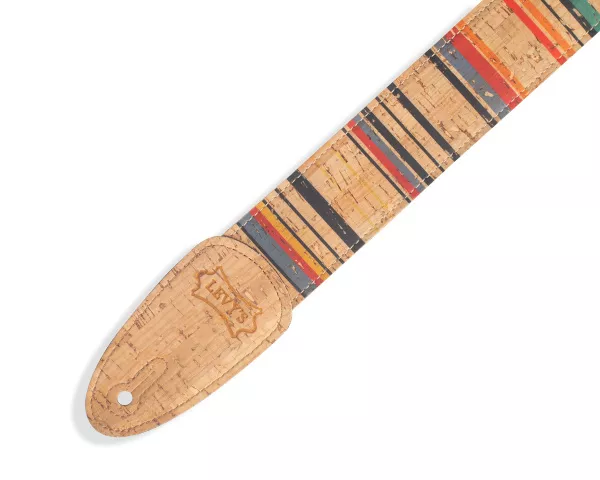Specialty Series Ремень для гитары, пробка, полоски, Levy's, MX8-003  рис.2 