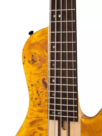 Artisan Series Бас-гитара 5-струнная, цвет янтарь, с чехлом Cort, A5-Plus-SC-AOP