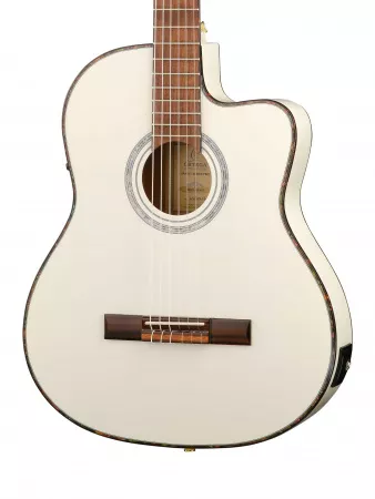 Family Series Pro Классическая гитара со звукоснимателем, размер 4/4, белая, Ortega, RCE145WH