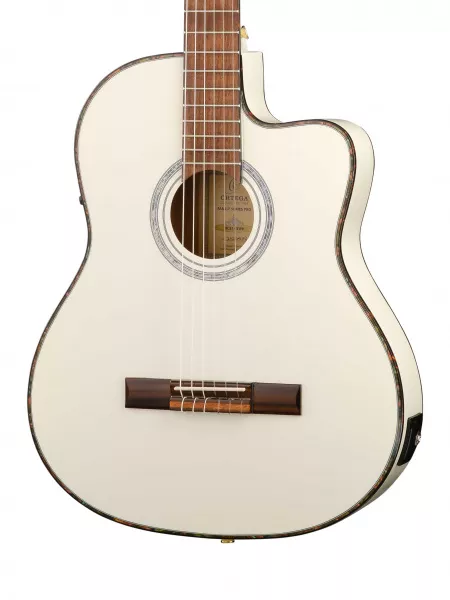 Family Series Pro Классическая гитара со звукоснимателем, размер 4/4, белая, Ortega, RCE145WH  рис.2 
