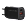 Сетевое З/У GPQC09 1USB+1Type-C 35W QC3.0 GAN черный, GoPower, 00-00028403