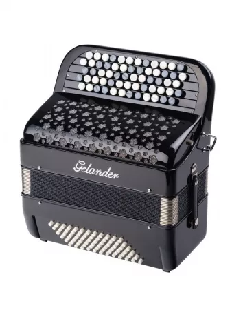 Кнопочный аккордеон 62/72, черный, Gelander, GH5072H-BLACK