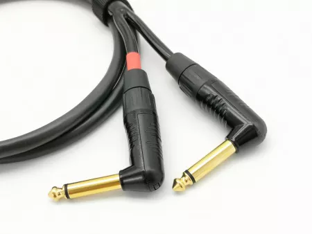 Кабель 3,5R-2Jack угловой, 1м, ZZcable, G57-3,5R-2JR-0100-0