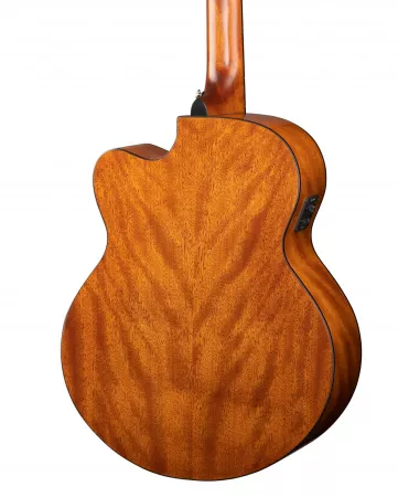 Acoustic Bass Series Электро-акустическая бас-гитара, с вырезом, цвет нат-й, Cort, AB850F-NAT-BAG