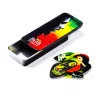 Bob Marley Rasta Медиаторы 6шт, толстые, в коробочке, Dunlop, BOB-PT02H