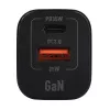 Сетевое З/У GPQC09 1USB+1Type-C 35W QC3.0 GAN черный, GoPower, 00-00028403