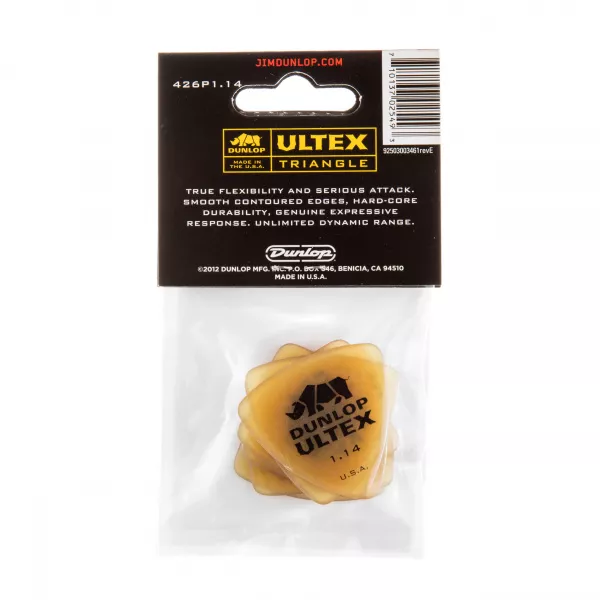 Ultex Triangle Медиаторы 6шт, толщина 1,14мм, треугольные, Dunlop, 426P1.14  рис.2 