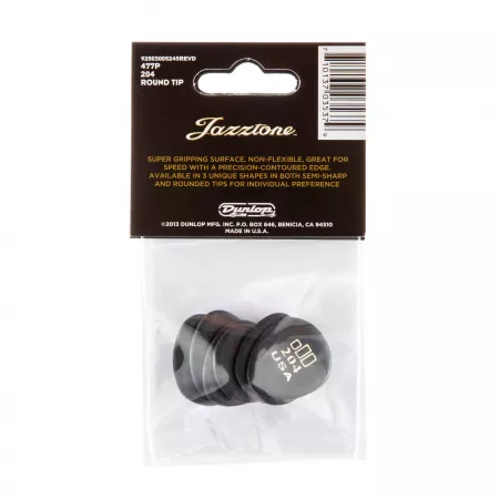JD Jazztones Медиаторы, 6шт, круглый кончик, Dunlop, 477P204