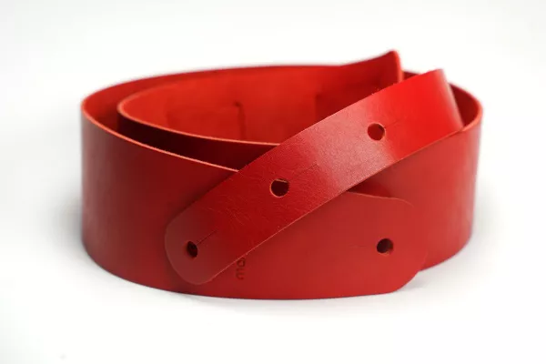 Ремень для гитары, кожаный, красный, Mamba straps, MB6061-117  рис.2 