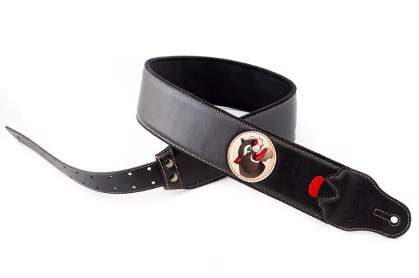 Groove Old School Panther Black Ремень для гитары, текстиль/синтетика, RightOn Straps, 8419612002401  рис.2 